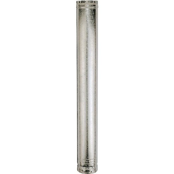 Ameri-Vent 5E24 Type B Gas Vent Pipe, 5 in OD, 24 in L, Galvanized Steel - 5000000000000000452984832
