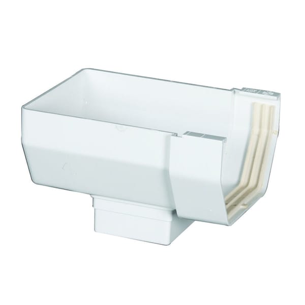 Amerimax Home Products Amerimax 3.5 in. H X 5 in. W X 9 in. L White Vinyl K Gutter Outlet - T0509