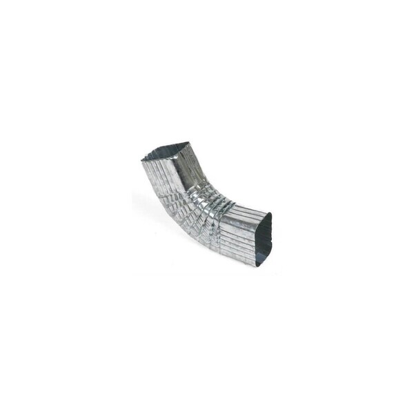 Amerimax Home Products Front Gutter Elbow, Style B, 75 Degree, Mill Finish Galvanized Steel, 3 x 4-In. Gray - 49065