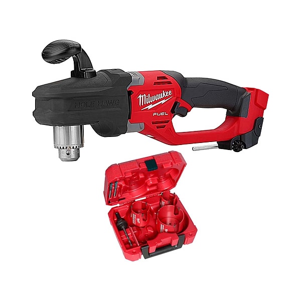 Milwaukee Tool RA Drill and HS Kit, 1/2 in, 18V DC - 2807-20, 49-56-9280