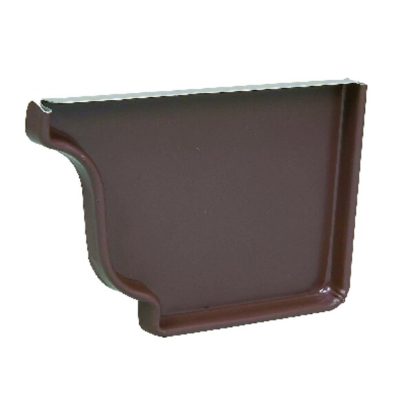 Amerimax Home Products Amerimax 0.5 in. H X 3.5 in. W X 5 in. L Brown Aluminum K Right End Cap - 2520619