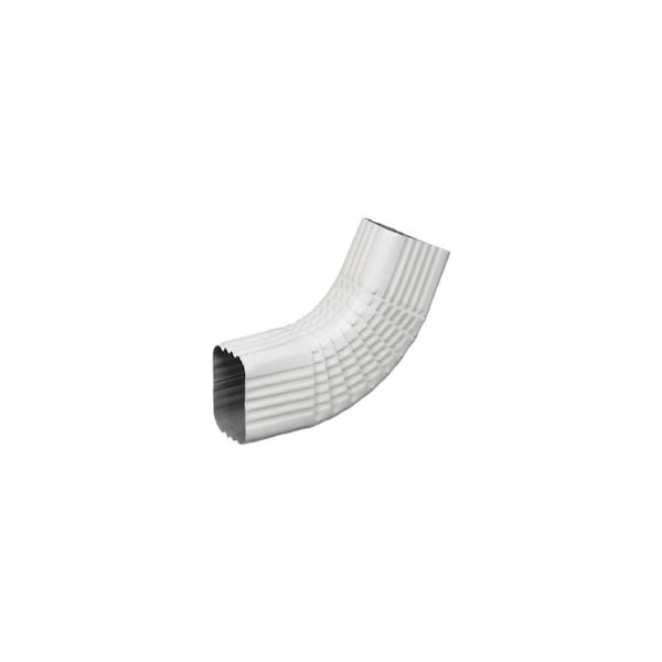Amerimax Home Products Gutter Side Elbow, Style B, 75 Degree, White Galvanized Steel, 2 x 3-In. - 33065