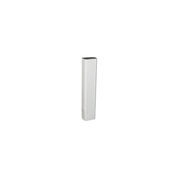 Amerimax Home Products Gutter Downspout Extension, White Galvanized Steel, 15-In. - 33075