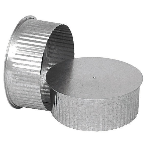 Imperial Mfg Imperial 4 in. D Galvanized Steel Crimped Pipe End Cap - GV0733