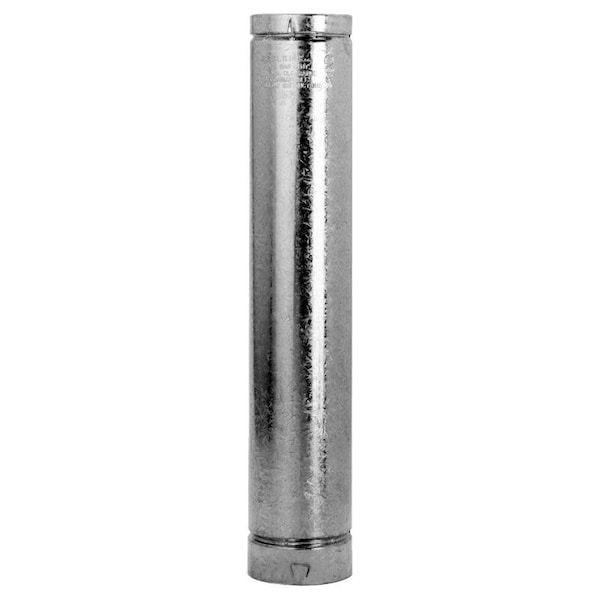 Selkirk Selkirk 4 in. D X 12 in. L Aluminum/Galvanized Steel Round Gas Vent Pipe - 104012