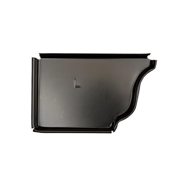 Amerimax Home Products Amerimax 5 in. H X 0.25 in. W X 3.5 in. L Black Aluminum K Gutter End Cap - 2500535