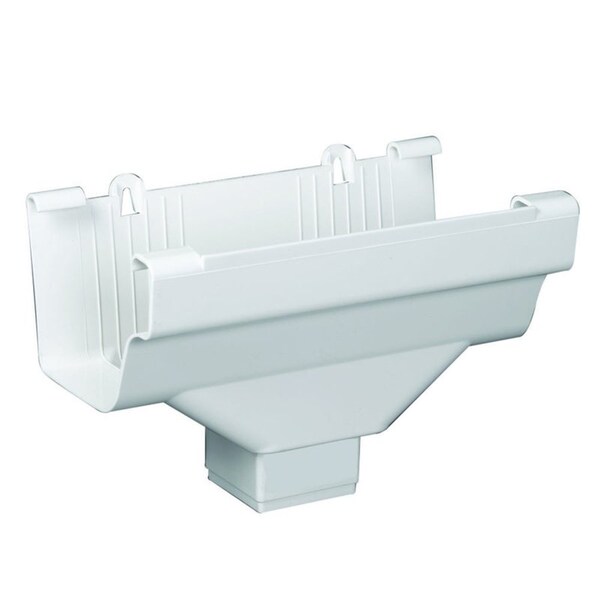 Amerimax Home Products Amerimax 9 in. H X 6.25 in. W X 4.9 in. L White Vinyl Gutter Drop Outlet - M0706