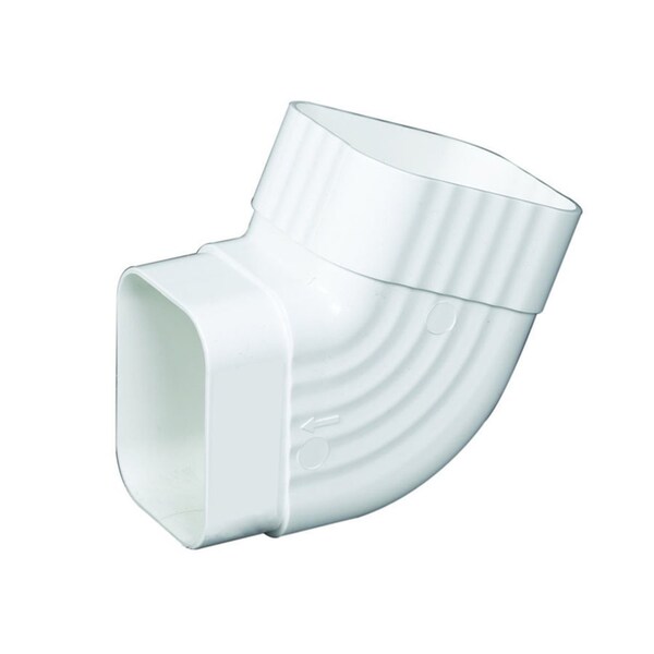 Amerimax Home Products Amerimax 4.5 in. H X 2.5 in. W X 4.5 in. L White Vinyl K Gutter Elbow - M0628