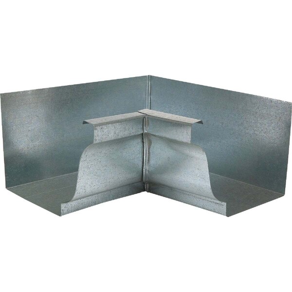 Amerimax Home Products Inside Miter 3.25in H X 7.25in W X 7.25in L Metallic Galvanized Steel K Metallic Gray - 15201