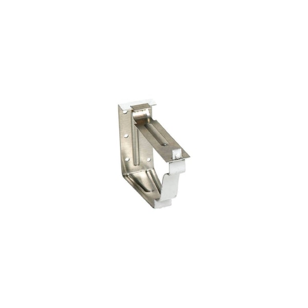 Amerimax Home Products Snap Lok Fascia Bracket, White Galvanized Steel, 5-In., 2-Pc. - 33022