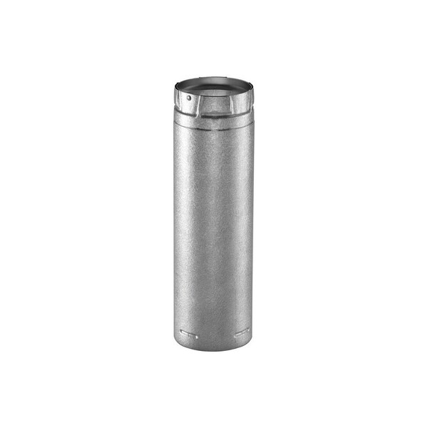 Duravent Double Wall Stove Pipe PelletVent 3in D X 12in L Steel Silver - 3PVL-A12R