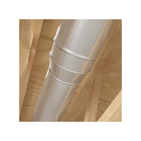Imperial Furnace Pipe Reducer 5in D X 4in D Galvanized Steel Gray - GV1416