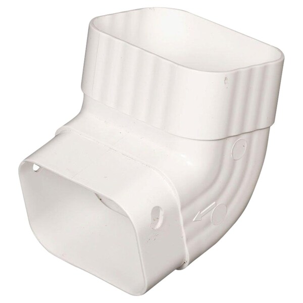Amerimax Home Products Amerimax 4.25 in. H X 3.25 in. W X 4.25 in. L White Vinyl K Gutter Elbow - M0627