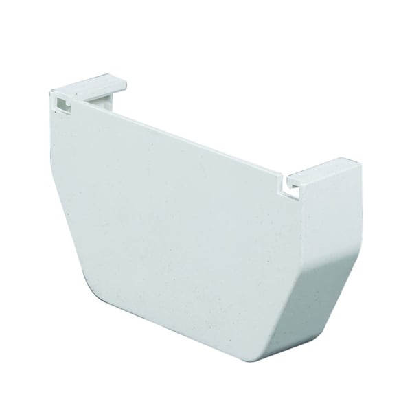 Amerimax Home Products Amerimax 5.8 in. H X 4.5 in. W X 5 in. L White Vinyl U Gutter End Cap - T0511