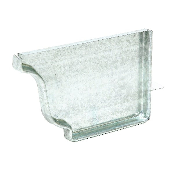 Amerimax Home Products Amerimax 2.875 in. H X 0.5 in. W X 4 in. L Silver Galvanized Steel K Gutter End Cap - 15206