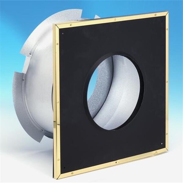 Integra Miltex Selkirk Corporation SPR8WTB 8 Inch  Superpro Wall Thimble  Black With Trim Collar  Galvalume - 77830