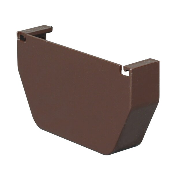Amerimax Home Products Amerimax 5.8 in. H X 4.5 in. W X 5 in. L Brown Vinyl U Gutter End Cap - T1511