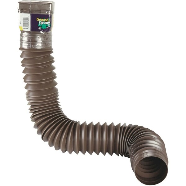 Spectra Pro Select Spectra Metal 55 in. H X 3 in. W X 4 in. L Brown Plastic Downspout Extension - GRNDSPTRB