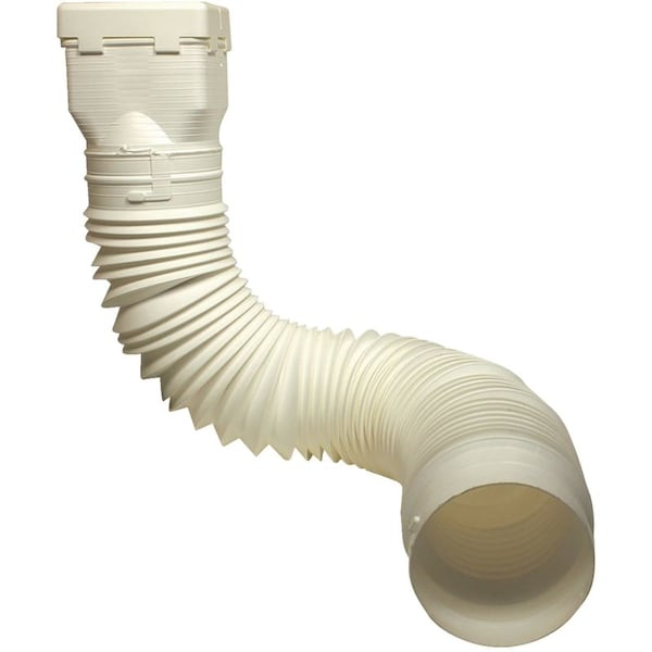 Spectra Pro Select Spectra Metal 55 in. H X 3 in. W X 4 in. L White Plastic Downspout Extension - GRNDSPTW