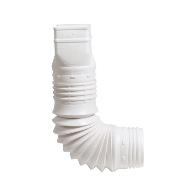 Flex-A-Spout Amerimax Flex-A-Spout 3.75 in. H X 3.75 in. W X 16 in. L White Vinyl Flexible Downspout Extension - ADP53229