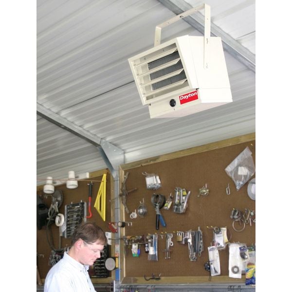 Dayton Electric Wall & Ceiling Unit Heater, 1 Phase, 240/208VAC, 12-1/2 in H x 14 in W x 11-1/4 in D - 3UG73