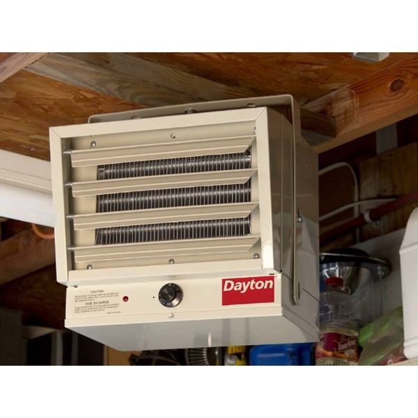 Dayton Electric Wall & Ceiling Unit Heater, 1 Phase, 240/208VAC, 12-1/2 in H x 14 in W x 11-1/4 in D - 3UG73
