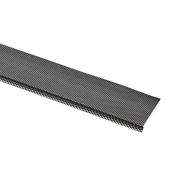 Amerimax Home Products Lock-On Gutter Guard, 4 ft L, 5 in W, Steel, Black, Galvanized - GG5KKDI