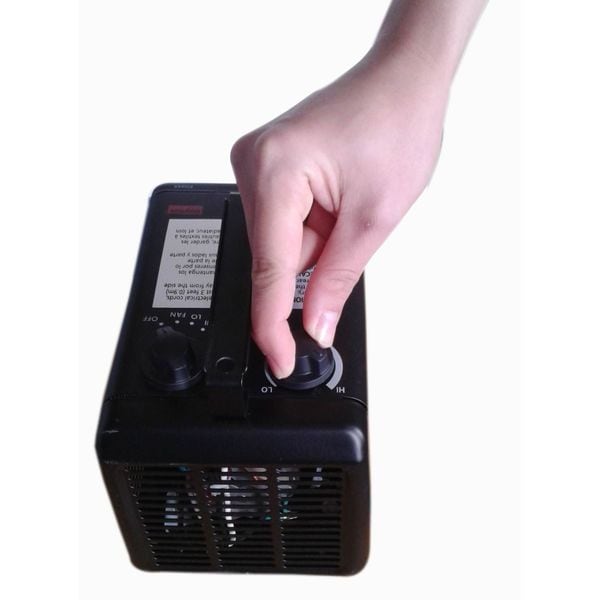 Dayton Portable Electric Heater, 1500W/1000W, 120V AC, 1 Phase, 5118 / 3412 BtuH, Non-Oscillating - 3VU37