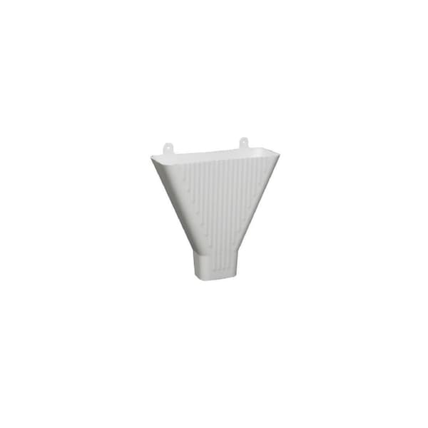 Amerimax Home Products Funnel For 2 x 3-In. Downspout, White Plastic - 85208