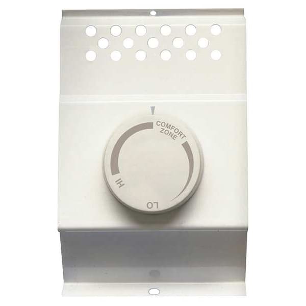 Cadet Electric Baseboard Heater Thermostat, 1 Poles, White, 120/208/240V, 22 A, 40-85 Degrees F - BTF1W