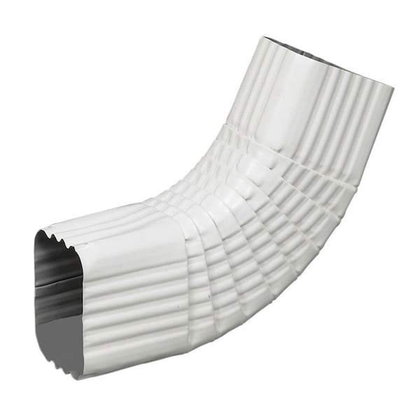 Gourmetgalley 47265 3 x 4 in. B Elbow Downspout - White Aluminum - GO2516393