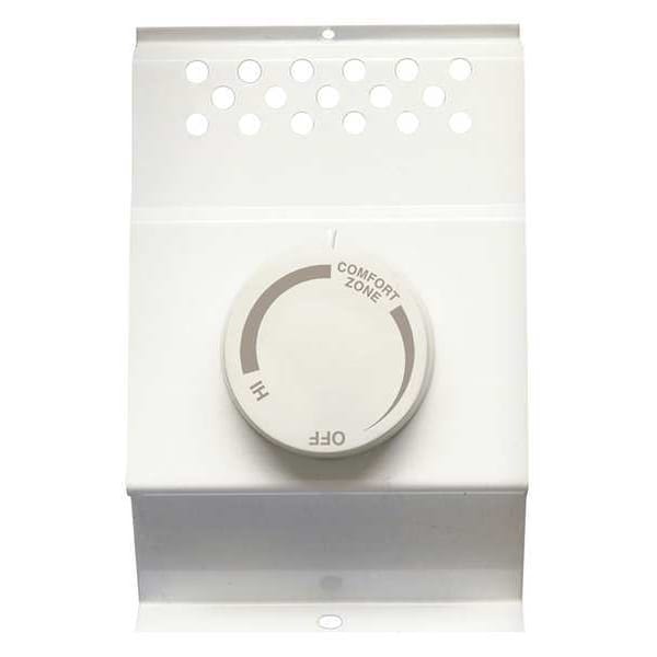 Cadet Electric Baseboard Heater Thermostat, 2 Poles, White, Powder Coated White Paint, 120/208/240V - BTF2W