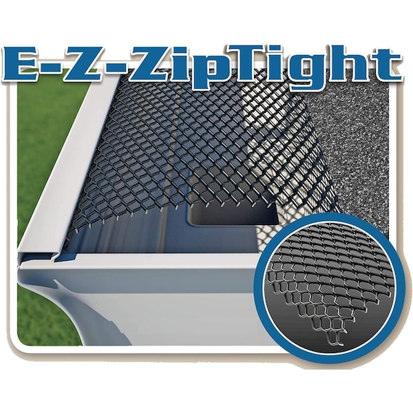 E-Z-Gutter Guard E-Z-ZipTight Powder Coated Steel Mesh Gutter Guards for 5in Gutters, Covers 40ft, 4PK - EZZ510-2-4PK