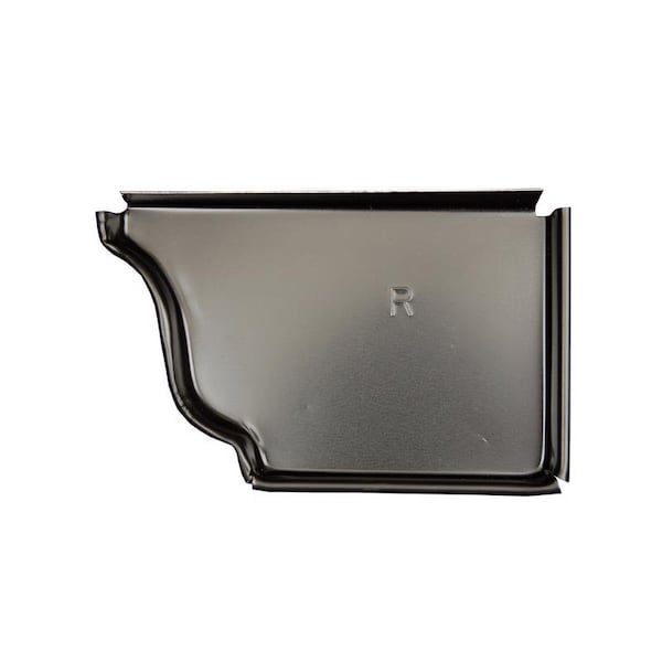 Amerimax Home Products Amerimax 5 in. H X 0.25 in. W X 3.25 in. L Black Aluminum K Gutter End Cap - 2500635