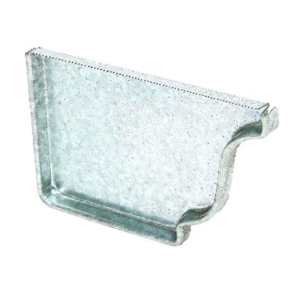 Amerimax Home Products Amerimax 2.875 in. H X 0.5 in. W X 4 in. L Silver Galvanized Steel K Gutter End Cap - 15205