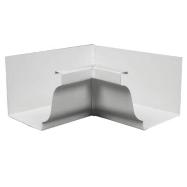 Swivel 33201 Gutter Inside Mitre, White Galvanized Steel - 5 in - SW575441