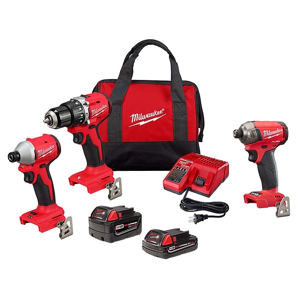 Milwaukee Tool M18 Compact Combo Kit + M18 SURGE Driver - 3693-22CX, 2760-20
