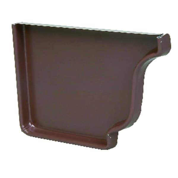 Amerimax Home Products Amerimax 0.5 in. H X 3.5 in. W X 5 in. L Brown Aluminum K Left End Cap - 2520519