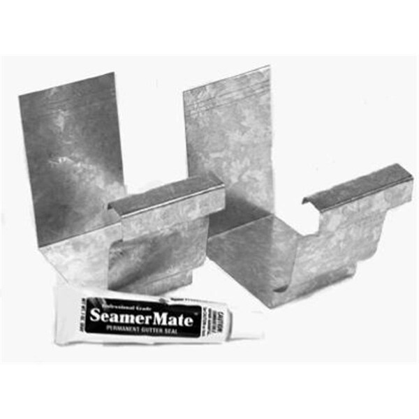 Amerimax Home Products 29008  Mill Finish Galvanized Steel Gutter Seamer, 2PK - 704445