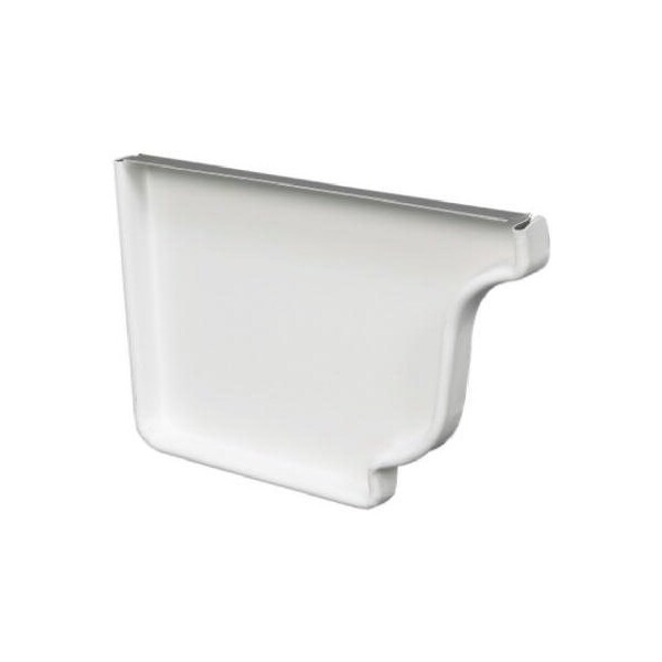 Amerimax Home Products 5 WHT ALU Left EndCap - 27005