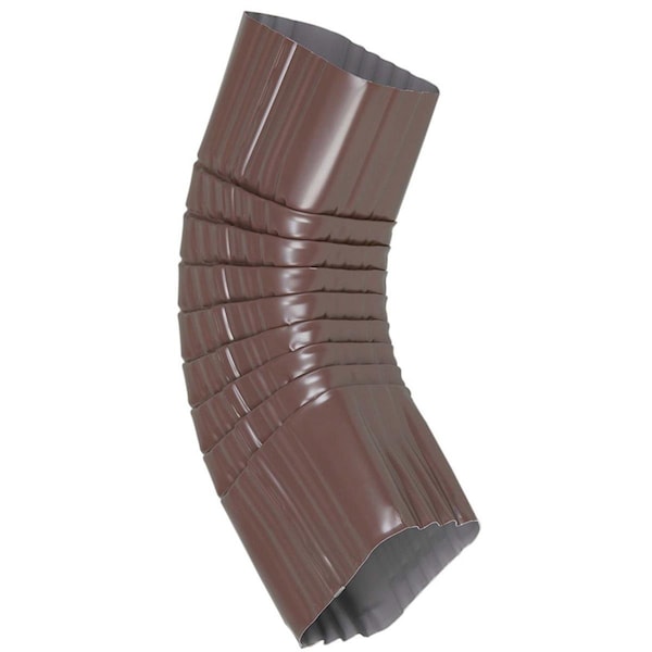 Gourmetgalley 4526519 3 x 4 in. B Elbow Downspout - Brown  Aluminum, 10PK - GO2516392