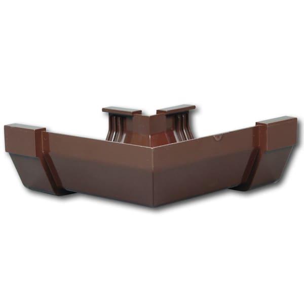 Amerimax Home Products 5 in. L Brown Vinyl Contemporary Gutter Corner - T1503