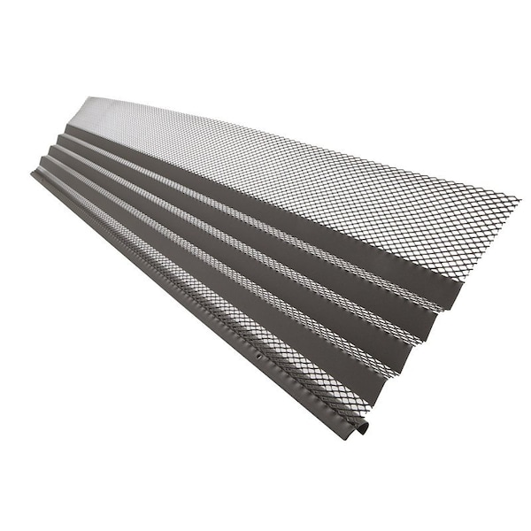 Amerimax Home Products Gutter Guard, 36 in L, 7 in W, Steel, Black/Gray - 6380X