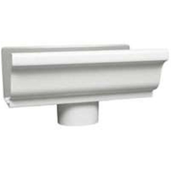 Grilltown 27010 White Aluminium Gutter End With Outlet - 5 In. - GR422484