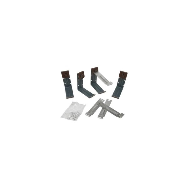 Amerimax Home Products Gutter Fascia Bracket With Nails, Brown Galvanized Steel, 4-In, 4PK - 1902019