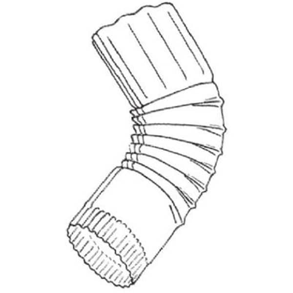 Amerimax Home Products Amerimax Home Products RC63P3 Corrugated Round Galvanized Elbow - 3 in - 796914