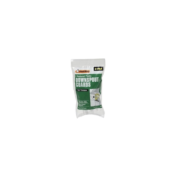 Thermwell Products Gutter Downspout Strainer, Plastic, 3-In Pair White - G626