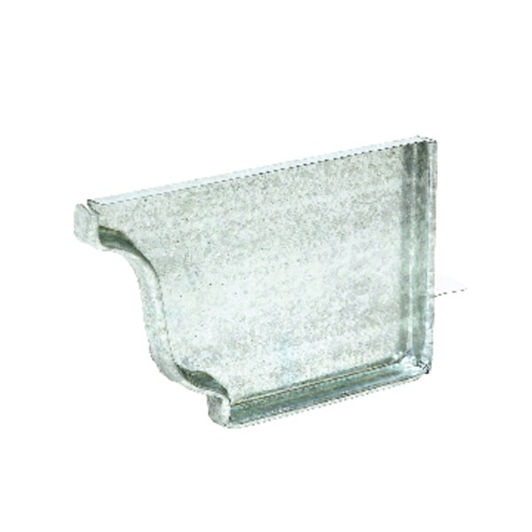 Amerimax Home Products Amerimax 0.5 in. H X 3.5 in. W X 5 in. L Metallic Galvanized Steel K Right End Cap - 29206