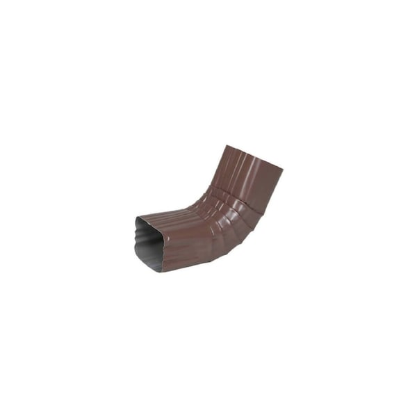Amerimax Home Products Gutter Front Elbow, Style A, 75 Degree, Brown Galvanized Steel, 2 x 3-In. - 3326419