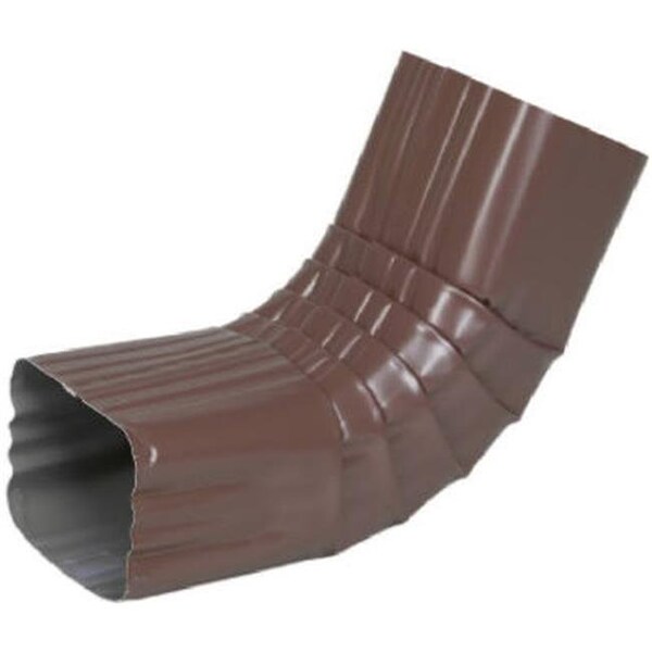 Amerimax Home Products Amerimax Home Products 3326419 2 x 3 in. Brown Galvanized Steel Gutter Front Elbow; Style A - 202341